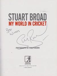 Stuart-Broad-autograph-signed-autobiography-book-my-world-in-cricket-memorabilia-england-test-match-fast-bowler-notts-ccc-signature-first-edition-2012