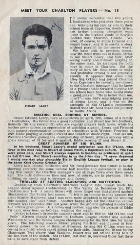 Stuart-Leary-autograph-Charlton-Athletic-football-memorabilia-signed-programme-1953-v-Fulham