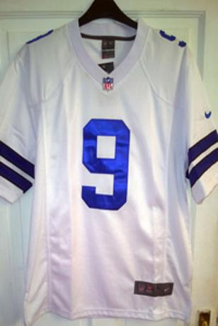 tony romo-memorabilia-Dallas-Cowboys-quarterback-NFL-Players-Official-Nike-Large-Playing-Jersey-white-back