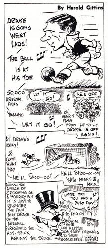 Ted-Drake-autograph-signed-Arsenal-FC-football-memorabilia-souvenir-benefit-programme-Fulham-signature-Gunners-Highbury