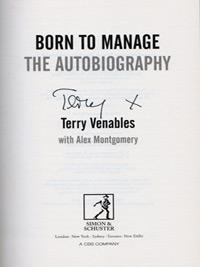 Terry-Venables-autograph-signed-England-football-memorabilia-Spurs-QPR-Barcelona-Crystal-Palace-manager-coach-el-tel-Leeds-United-autobiography-born-to-manage