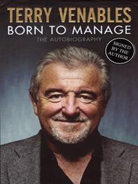 Terry-Venables-autograph-signed-England-football-memorabilia-Spurs-QPR-Barcelona-Crystal-Palace-manager-coach-el-tel-Leeds-United-autobiography-born-to-manage