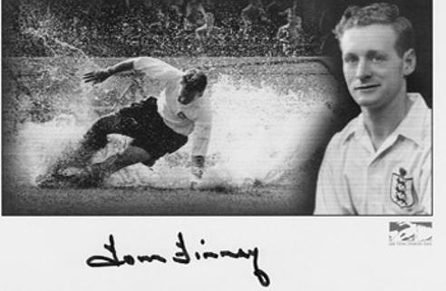 TOM FINNEY signed Preston North End Splash card