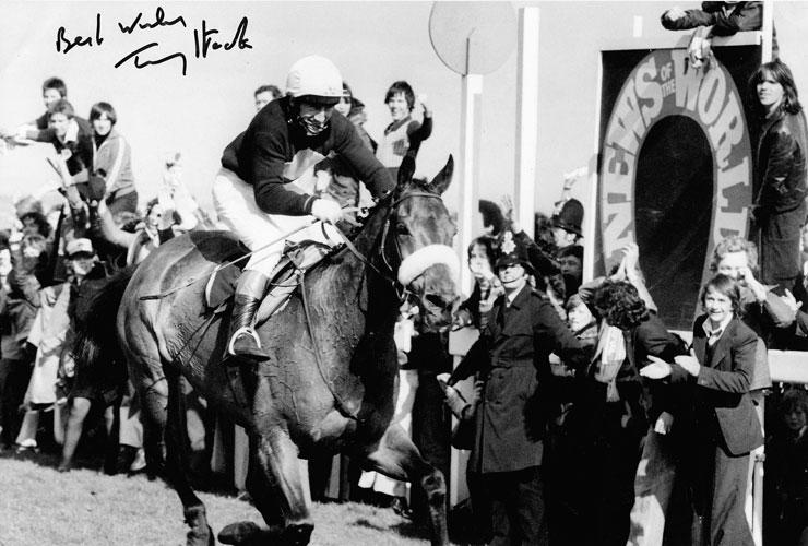 Tommy-Stack-jockey-signed-Red-Rum-Grand-National-photo-National-Hunt-horse-racing-memorabilia