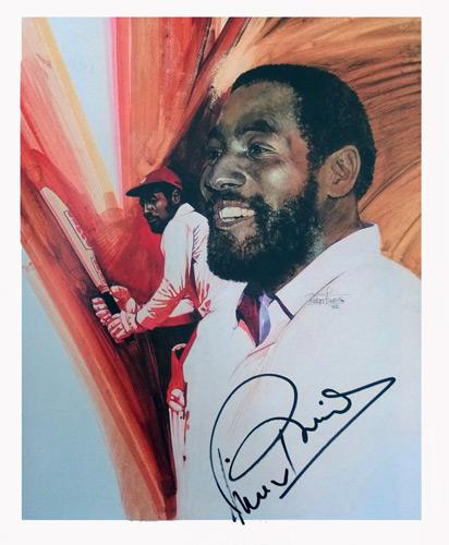 Viv-Richards-autograph-signed-West-Indies-cricket-memorabilia-Lords-Taverners-book-plate-picture-Somerset-CCC-Antigua-Sir-Vivian