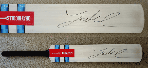 Zak Crawley signed gray nicolls cricket bat kent england london spirit