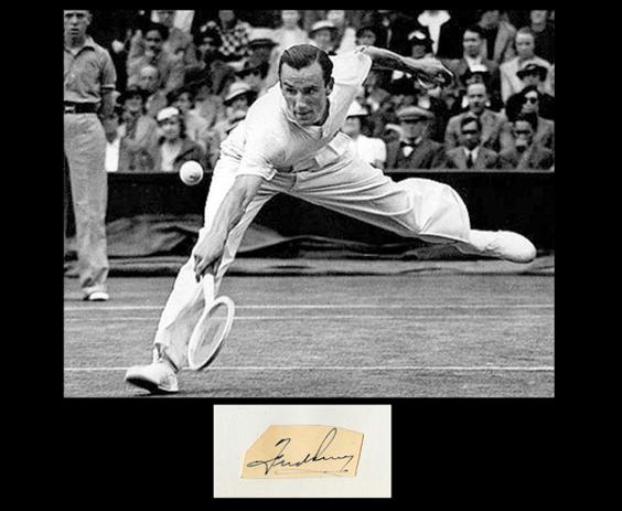 fred-perry-autograph-signed-wimbledon-tennis-memorabilia-signature-hand-signed-1930s-centre-court-clothing-overhead-smash